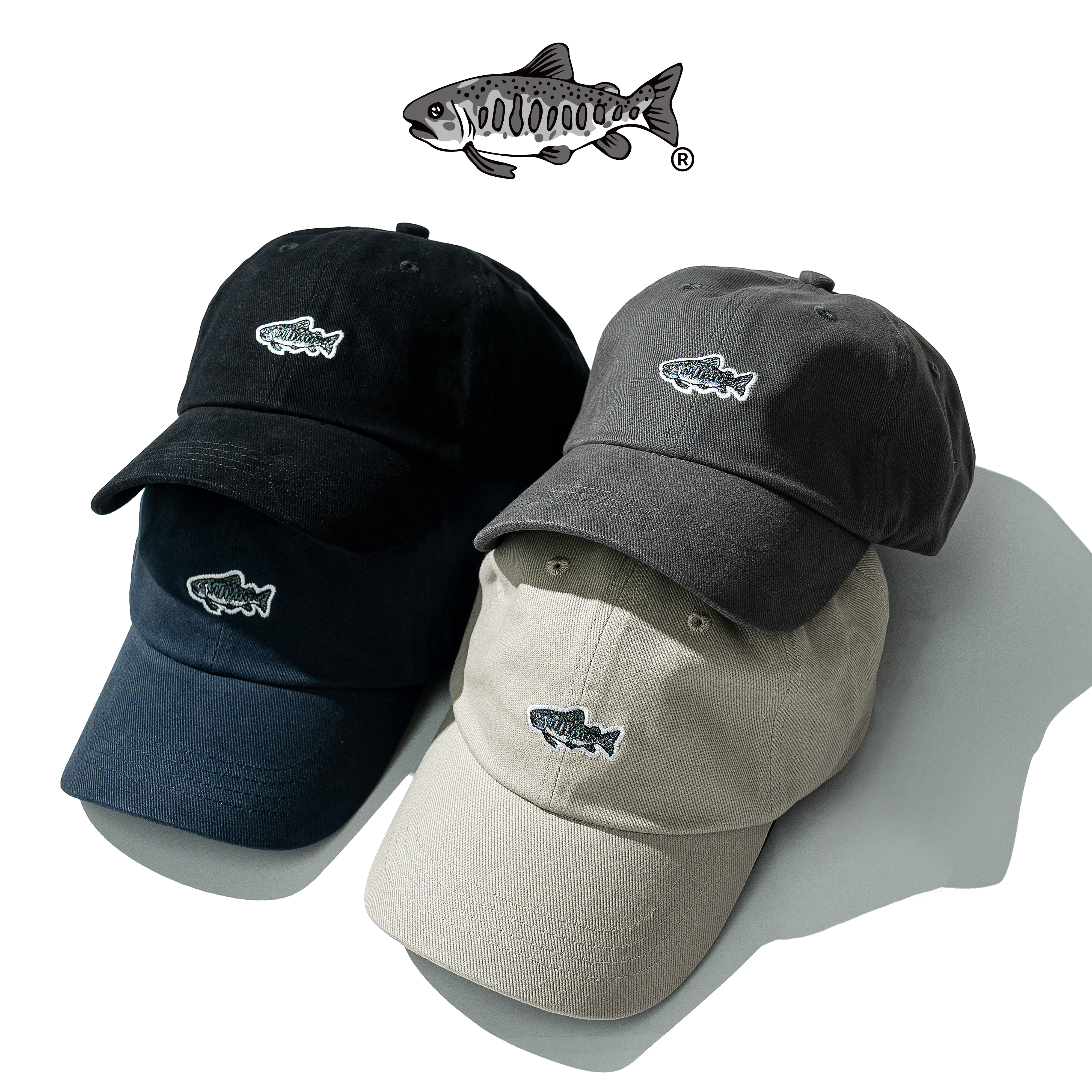 AGILITY Embroidery 6 Panel Cap 鮭魚刺繡 棒球帽 [A-CA1]