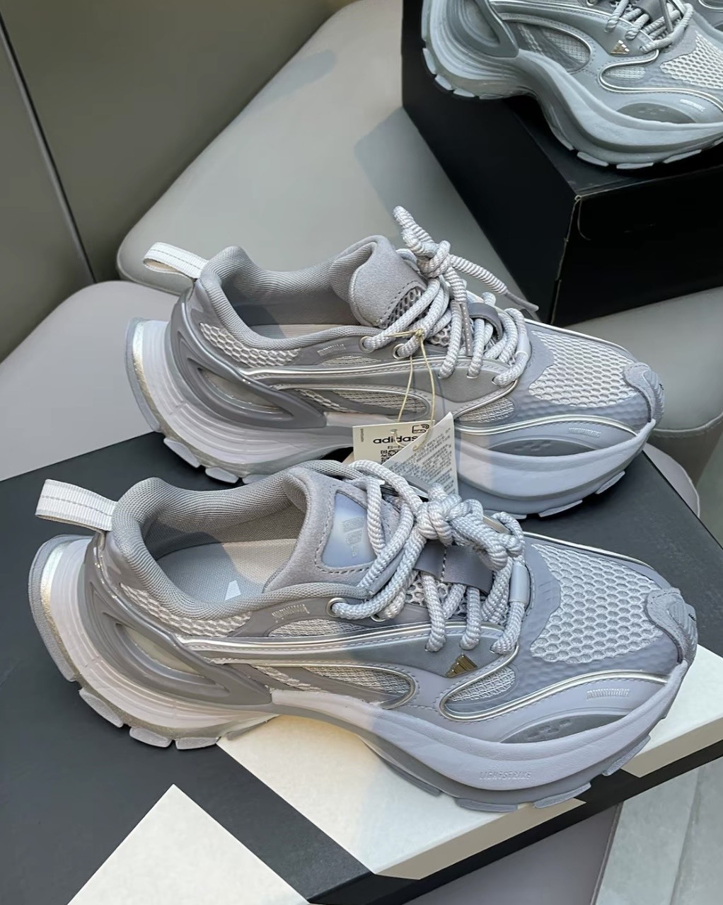 Adidas XLG Speed "Sliver" 未來 科技 老爹鞋 科技銀-