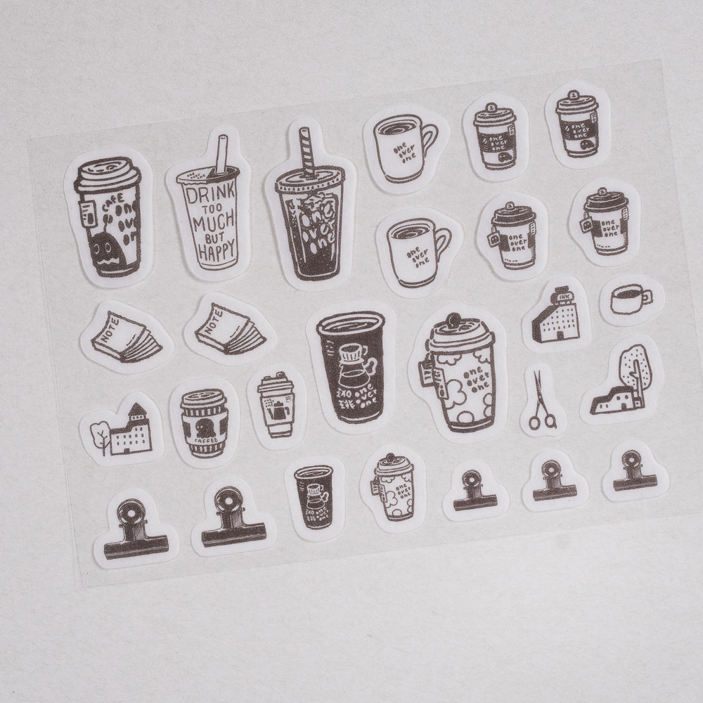 膠版印章的和紙貼紙 04|一分之一工作室 TAIWAN