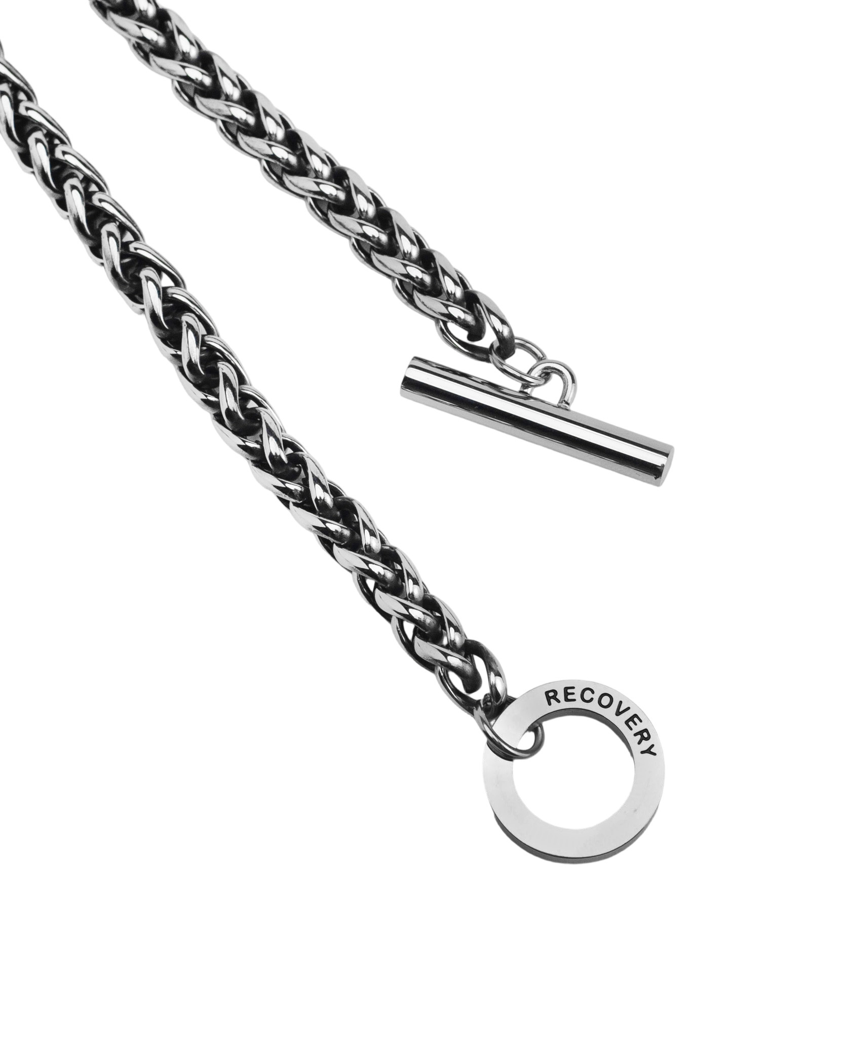 RECOVERY 粗麻花手鍊 (古銀)