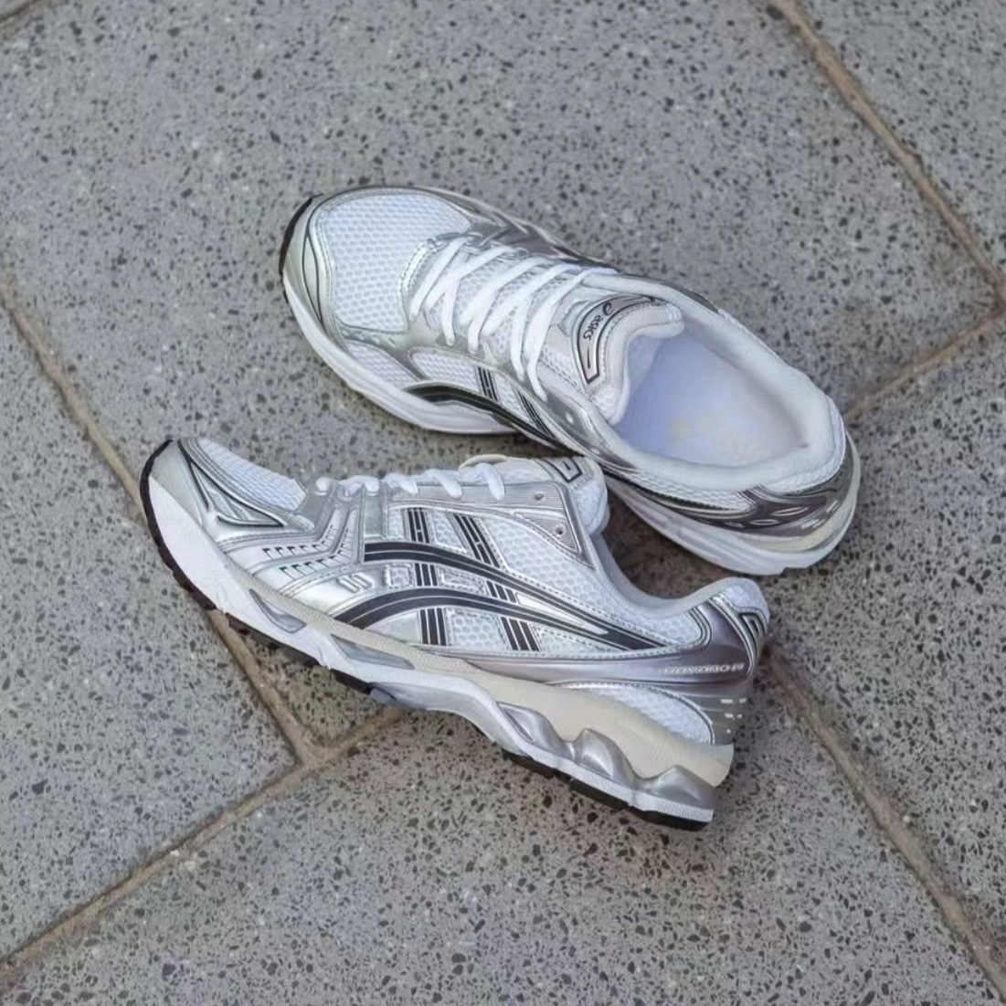 ASICS GEL-KAYANO 14 銀白黑 奶油 機能 復古 男女鞋 1203A537-110