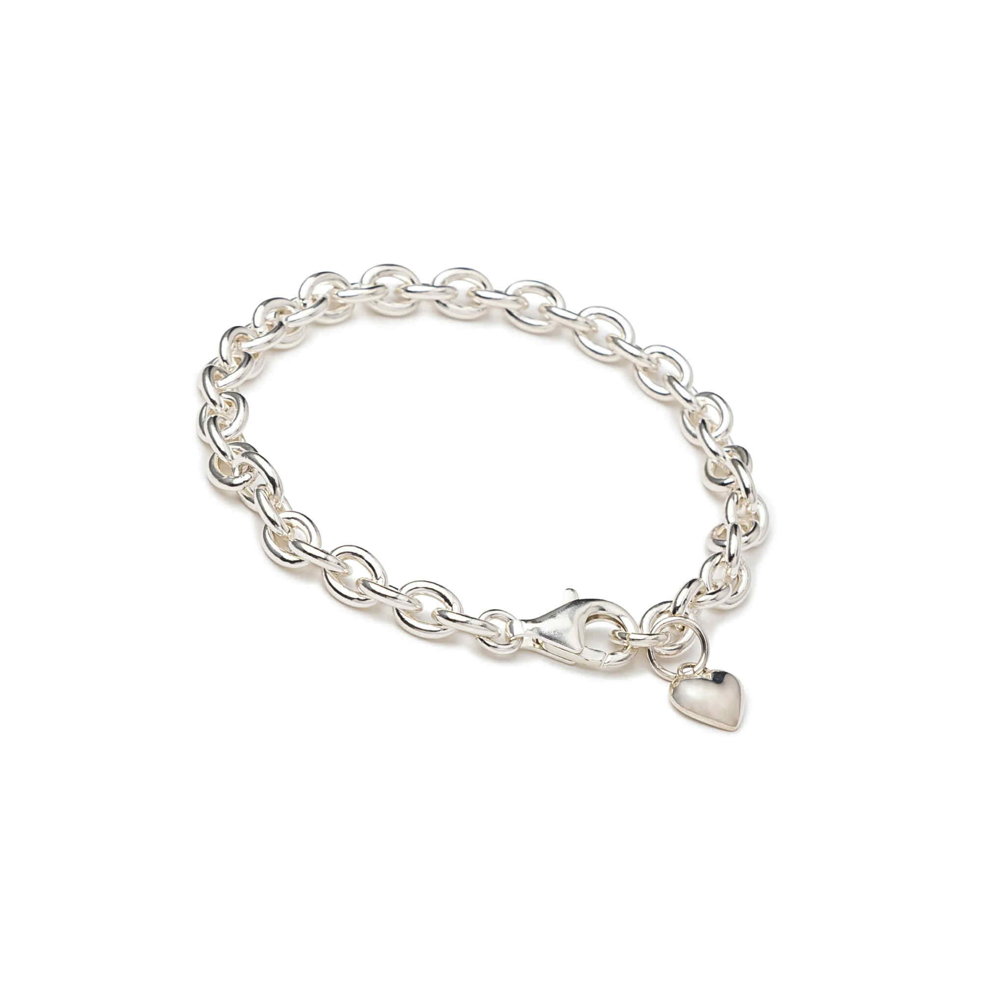 Human Made Heart Silver Bracelet (2Colors)
