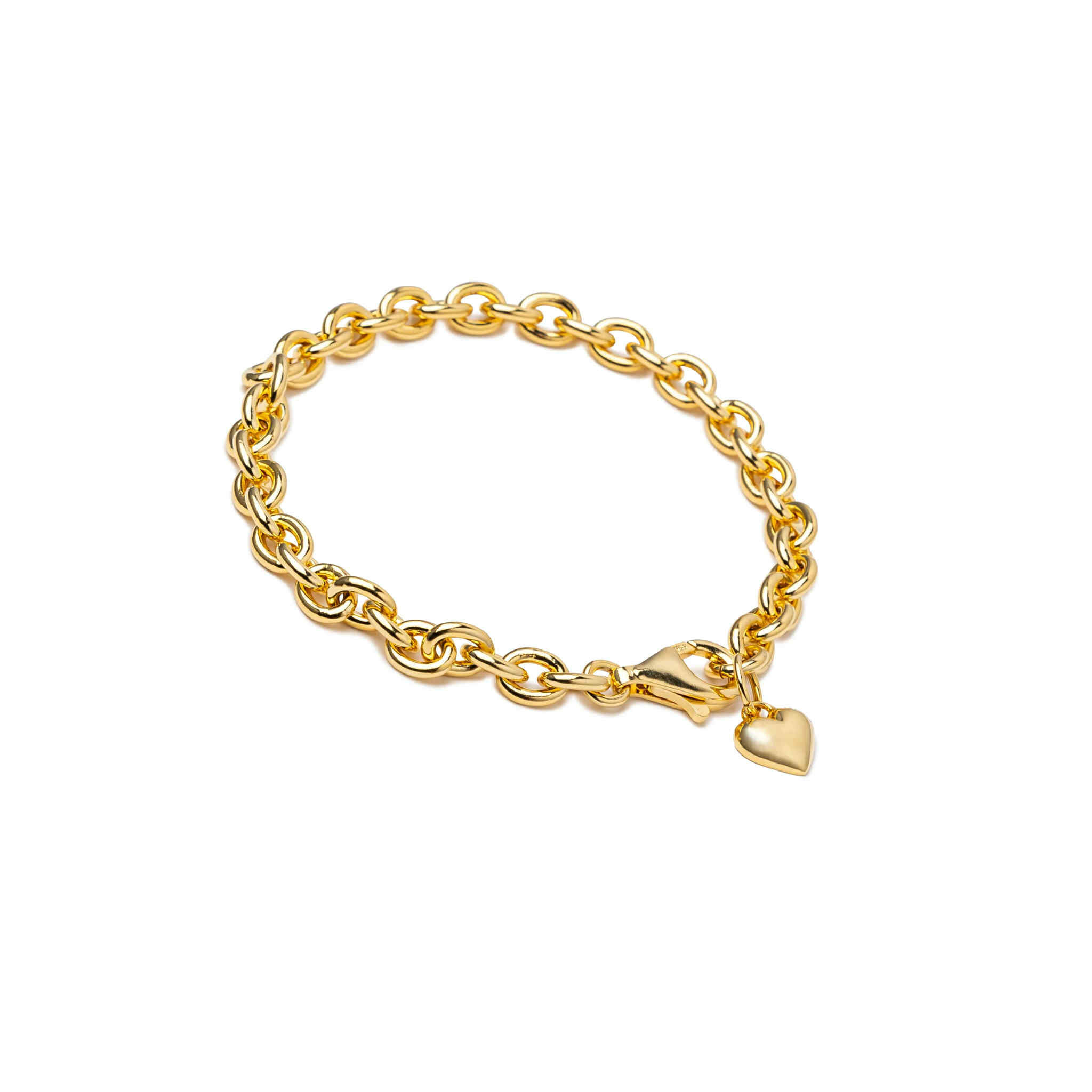 Human Made Heart Silver Bracelet (2Colors)