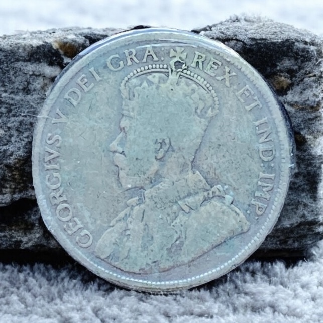 1911 Newfoundland George V 5 Cents (92.5% Silver)