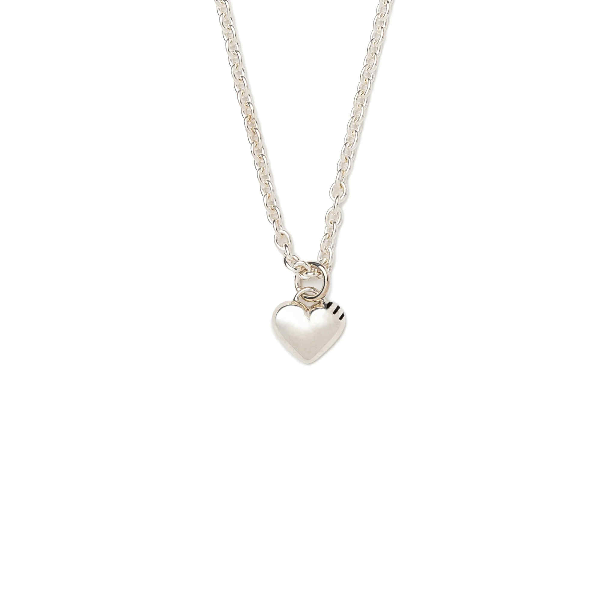 Human Made Heart Silver Necklace (2Colors)