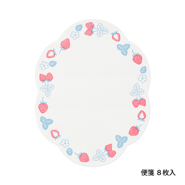 活版印刷 造型 信紙組 草莓｜MIDORI 日本