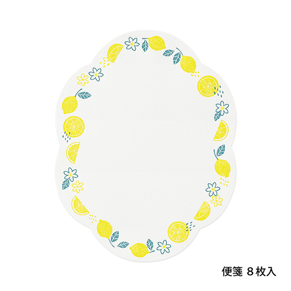 活版印刷 造型 信紙組 檸檬｜MIDORI 日本