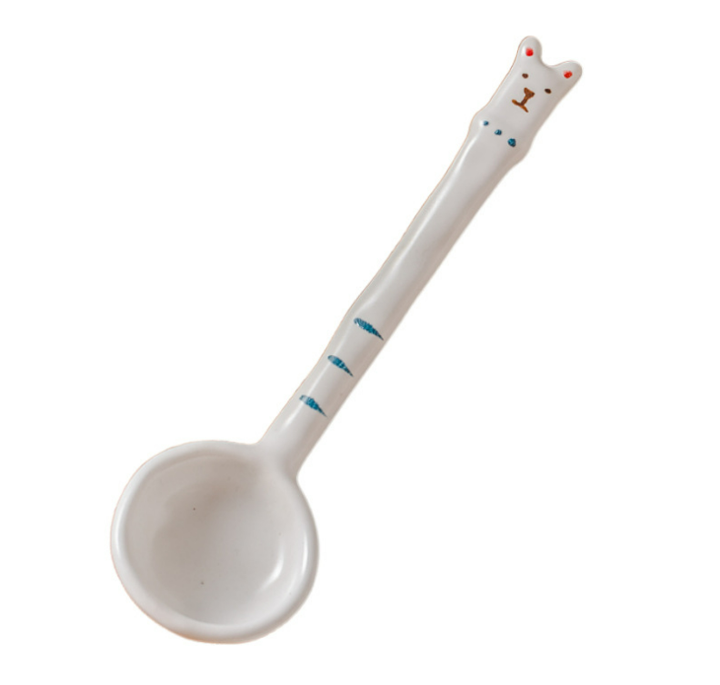 《6040》陶瓷熊熊湯匙