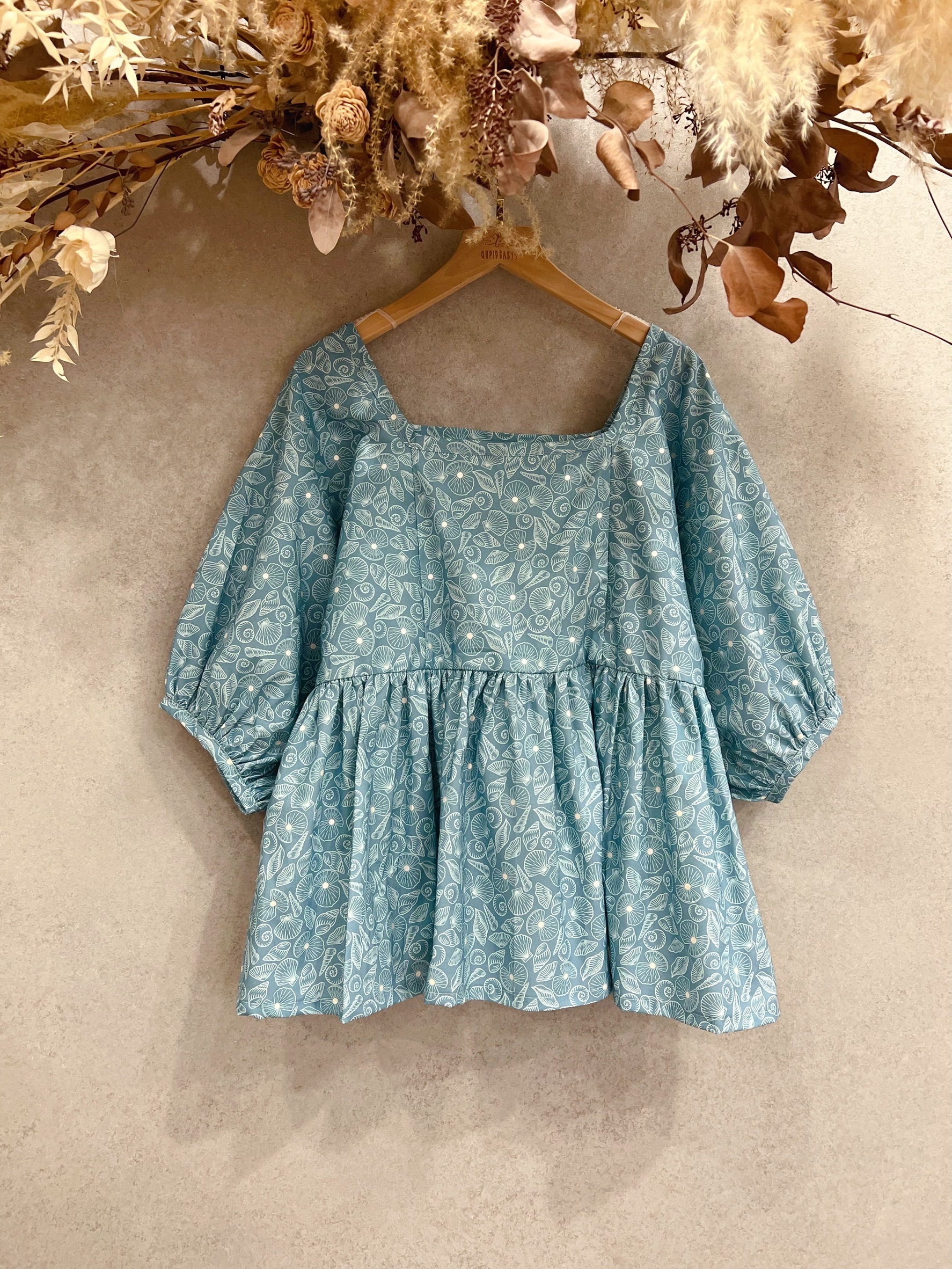 燙銀貝殼 媽咪裙擺搖搖上衣