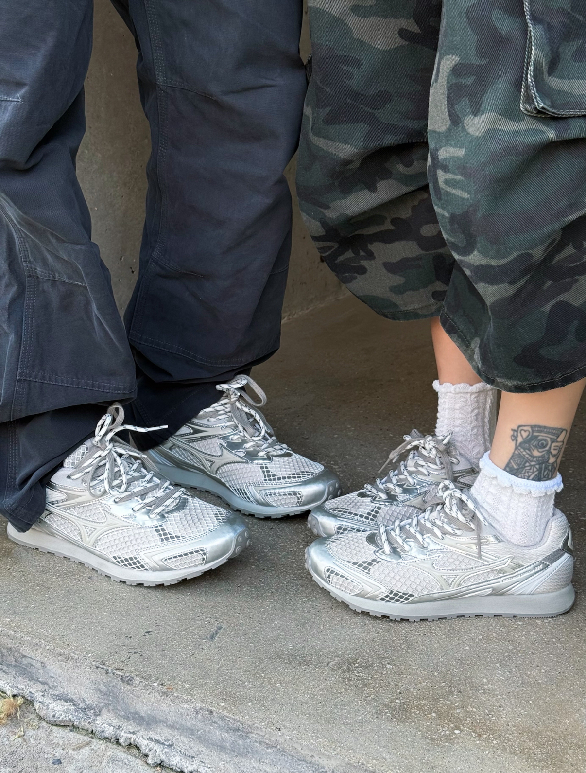 Mizuno LG 60S 2K 液態銀 作舊 Y2K銀 復古 德訓鞋 華夫鞋 D1GH242108/預購