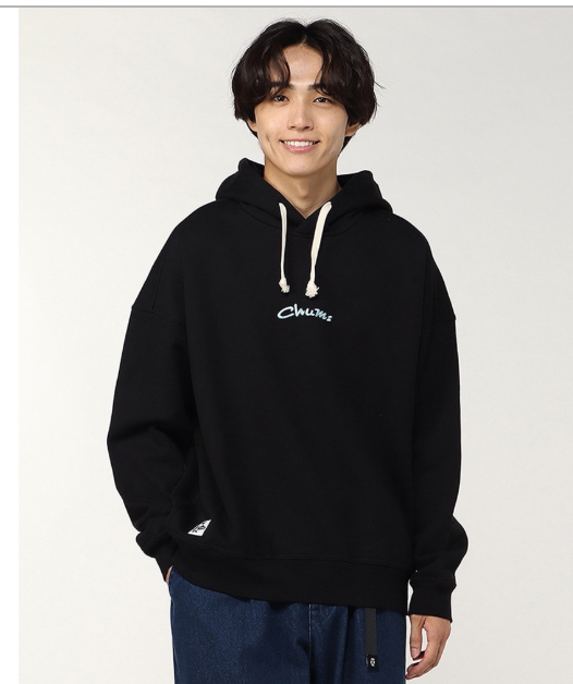 CHUMS Men’s Oversized Hoodie – “I’m Not A Penguin” Graphic P/O Parka, Black | Fleece Streetwear Pullover (JUN25)