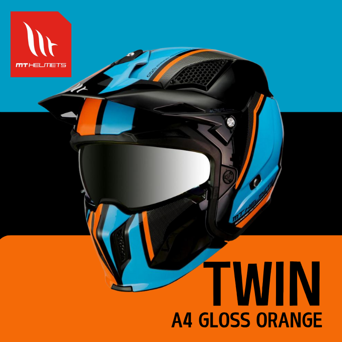MT HELMETS STREETFIGHER SV TWIN A4 GLOSS FLUOR ORANGE (亮面)