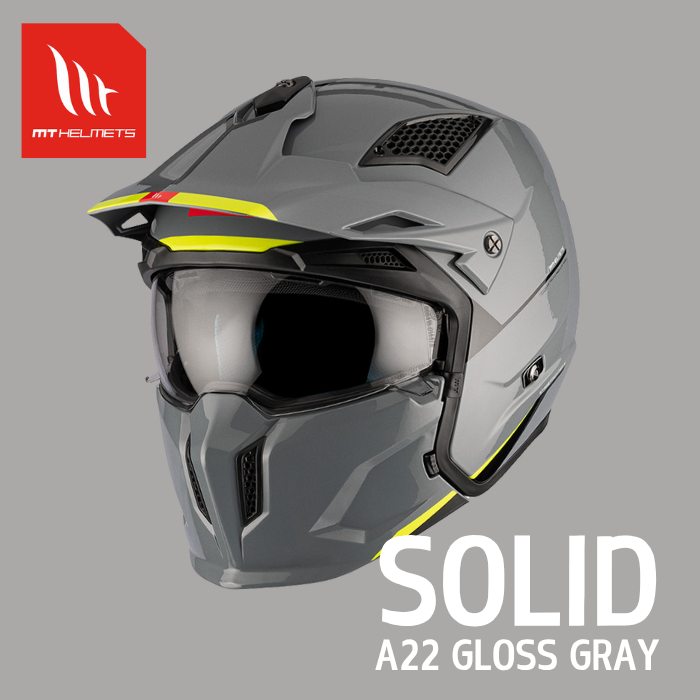 MT HELMETS STREETFIGHER SV SOLID A22 GLOSS GRAY (亮面)