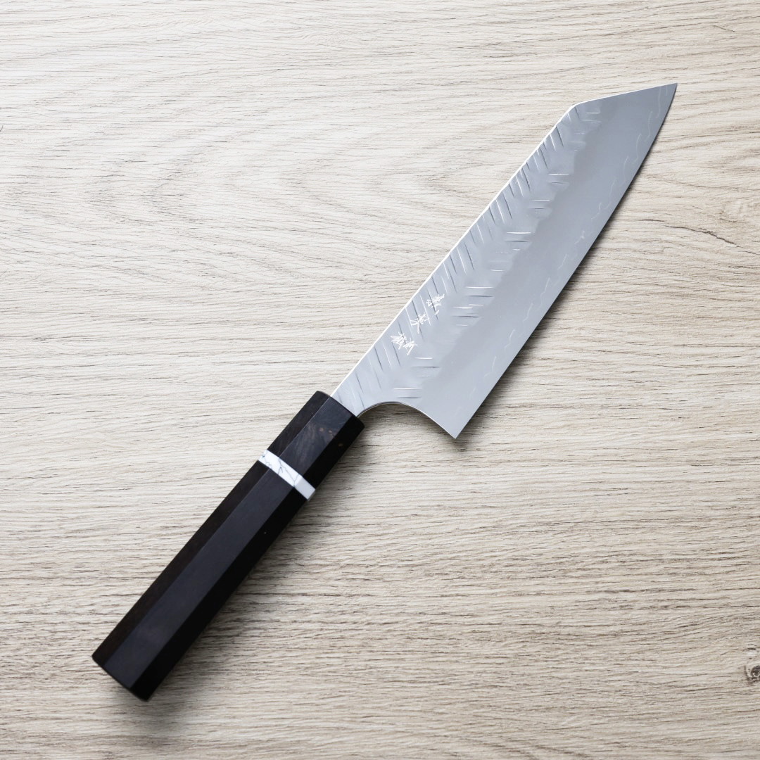 加藤義實 V鎚目 文化刀 170mm SG2粉末HSS鋼 黑檀