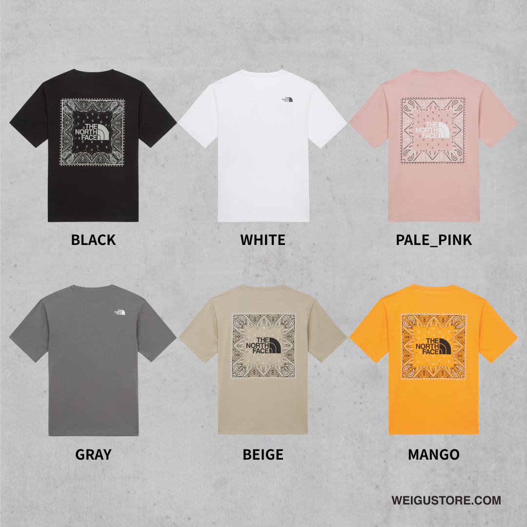 【預購】The North Face BANDANA TEE 腰果花 變形蟲 機能短T NT7UR13