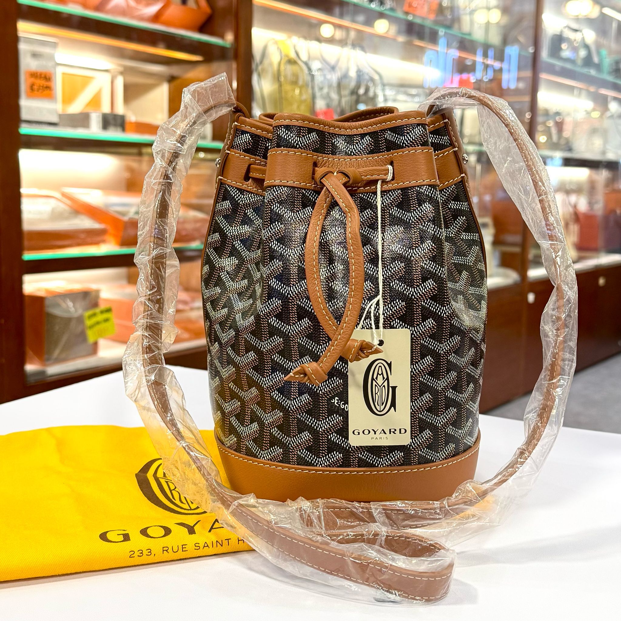 全新GOYARD水桶袋 PM 啡色 SEAU PETIT FLOT PEFLOTPMLTY01CL03P #BRAND NEW #香榭站正品