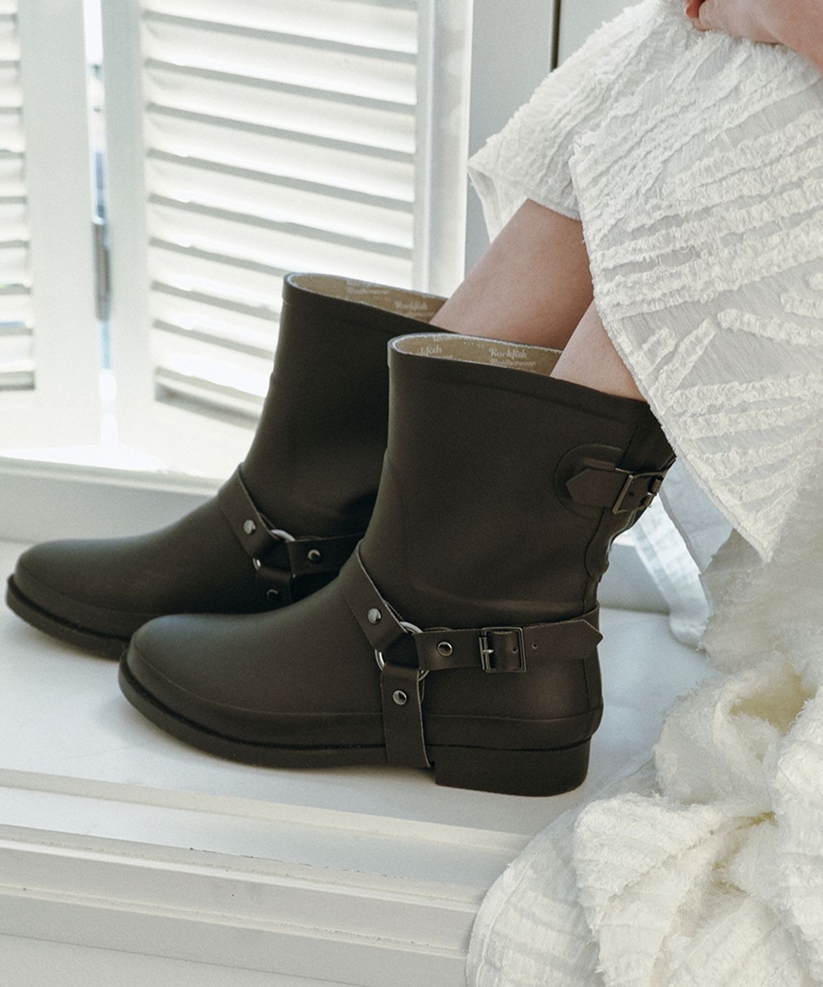 ★Rockfish Weatherwear★ HARNESS WELLINGTON BOOTS MIDDLE 2c ROCKFISH) HARNESS WELLINGTON BOOTS MIDDLE | 2color