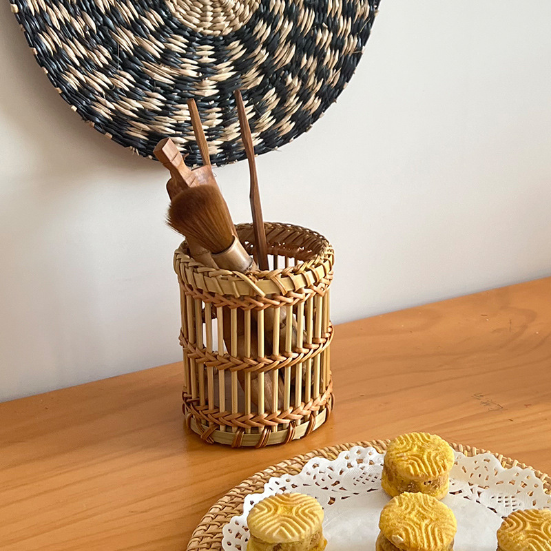 《6043》簡約竹編收納桶