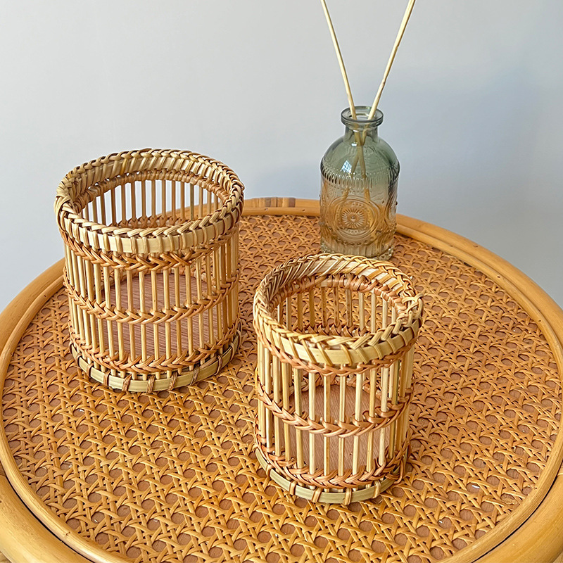 《6043》簡約竹編收納桶