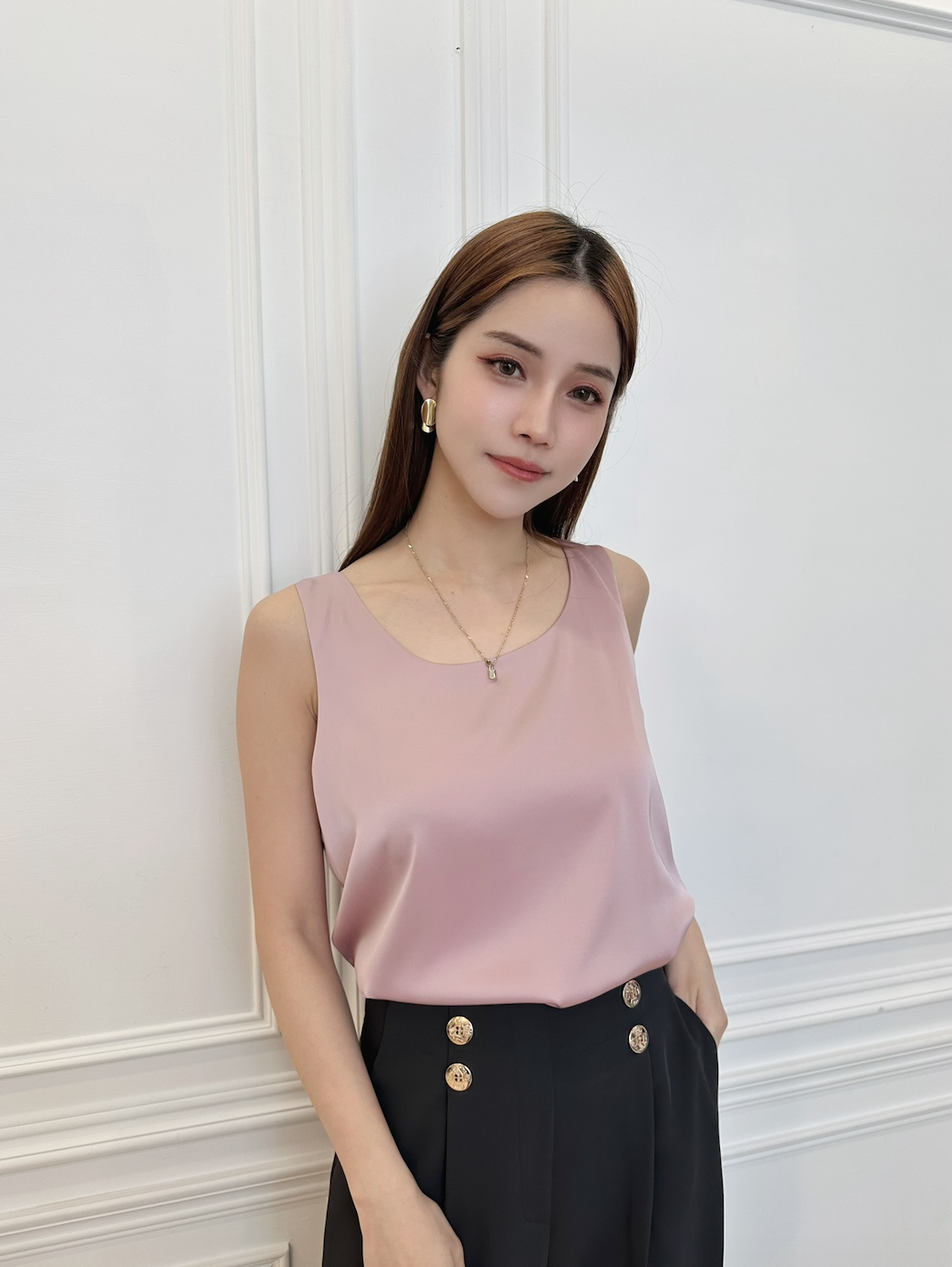 流金時髦雙片耳環