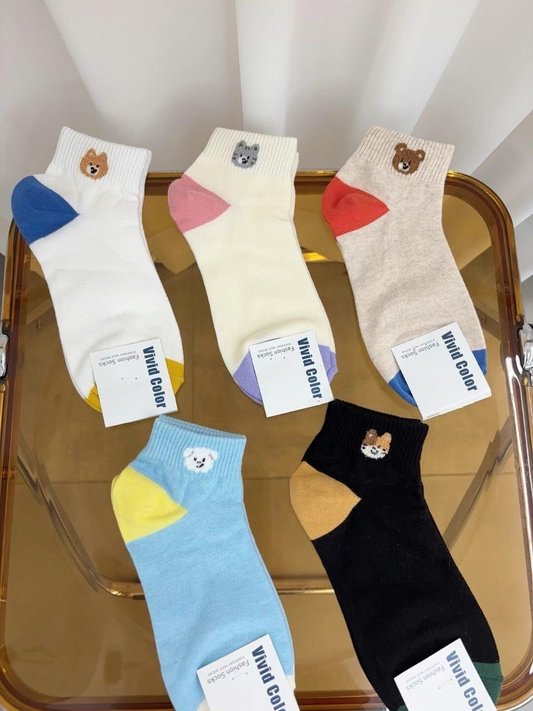 CT4459 撞色動物短版踝襪 (任選5對$75 / 任選10對$138)