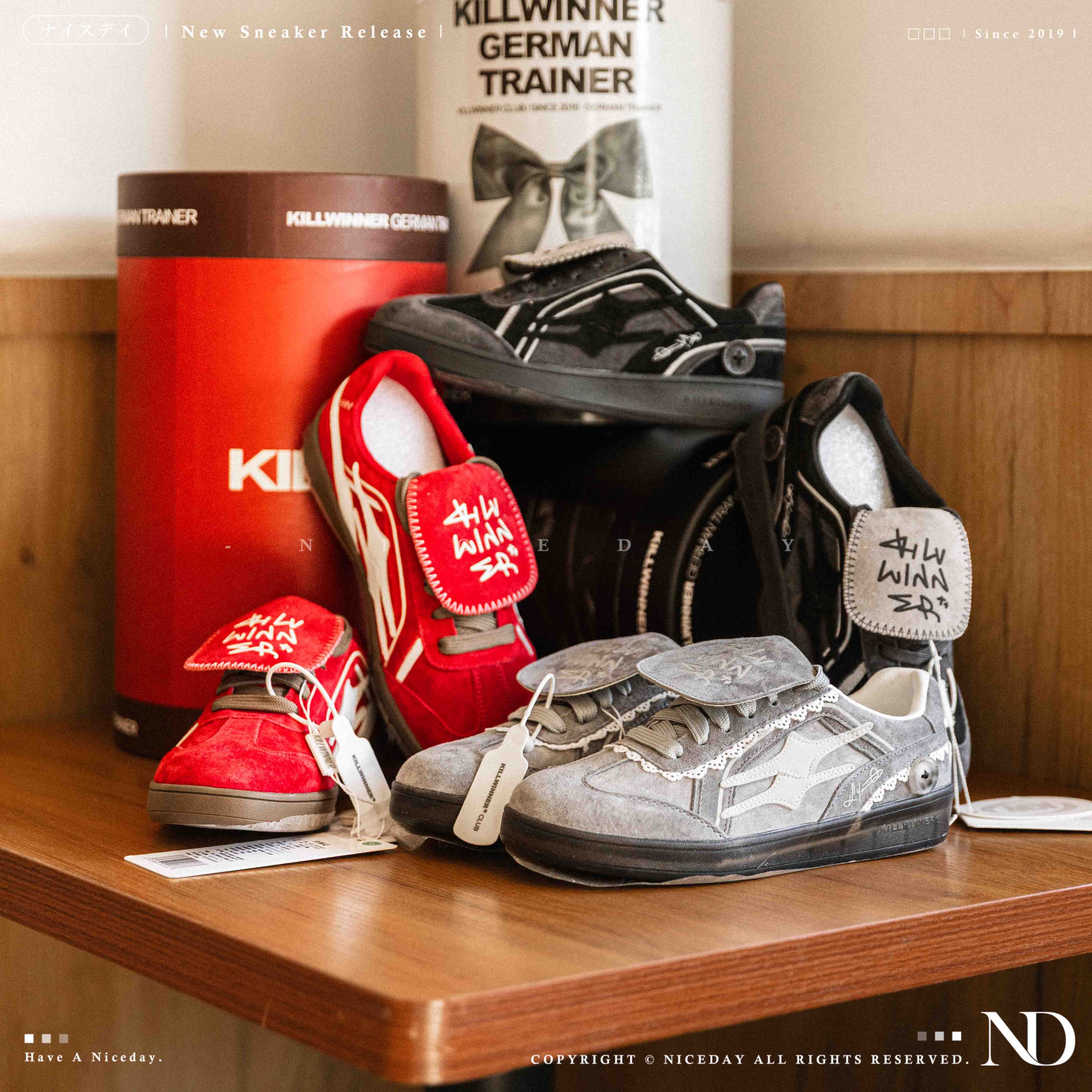 NICEDAY 代購 Killwinner AC-8138 張員瑛 代言 德訓鞋 麂皮 絲絨 紅 黑 灰