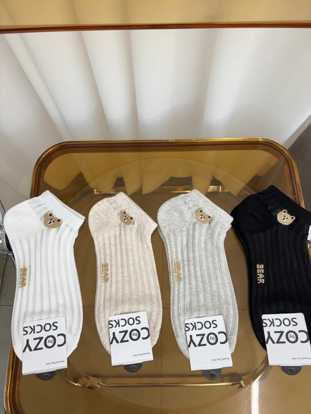 CT4463 熊仔坑紋短版踝襪 (任選5對$75 / 任選10對$138)