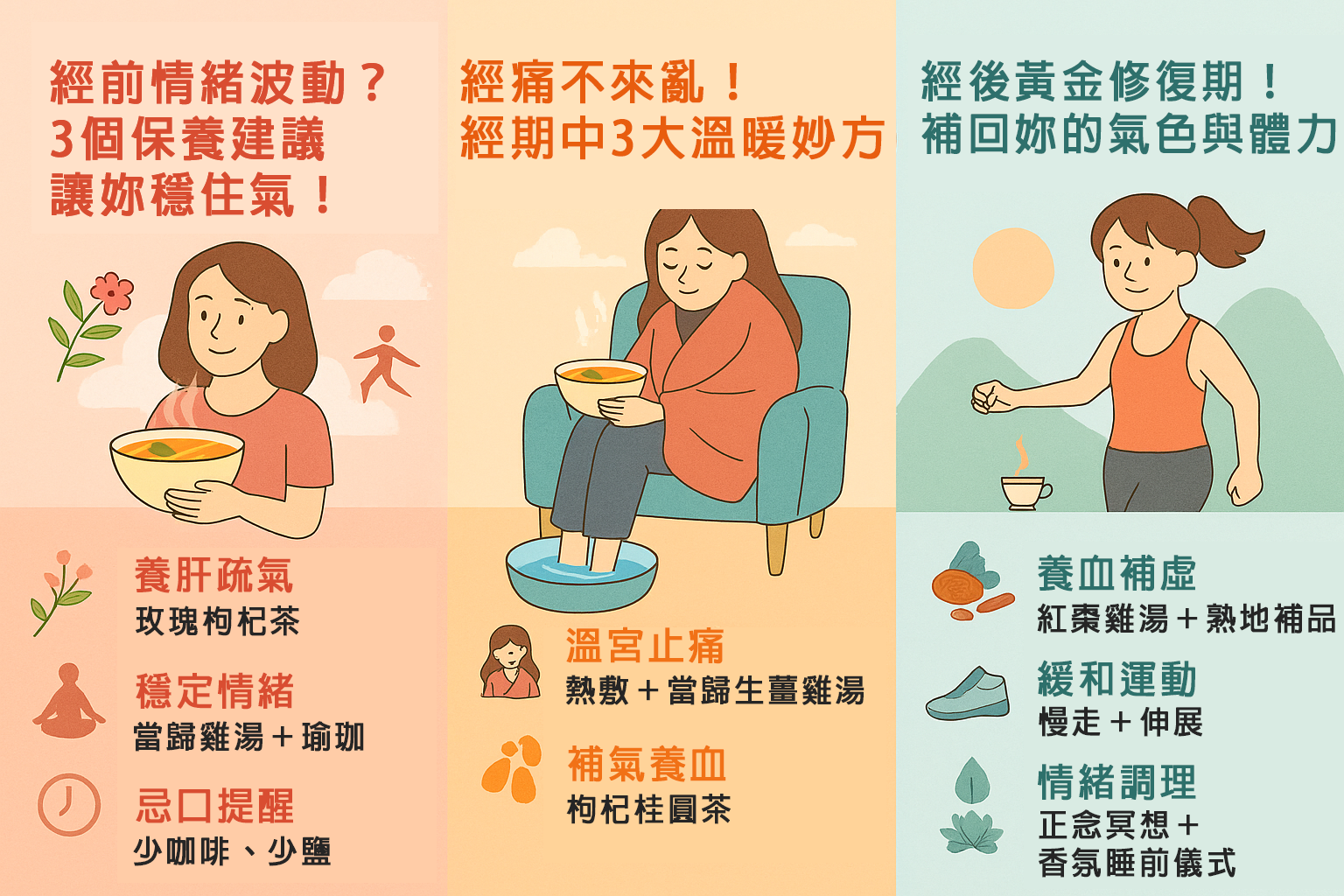 經期前後黃金期保養方式推薦