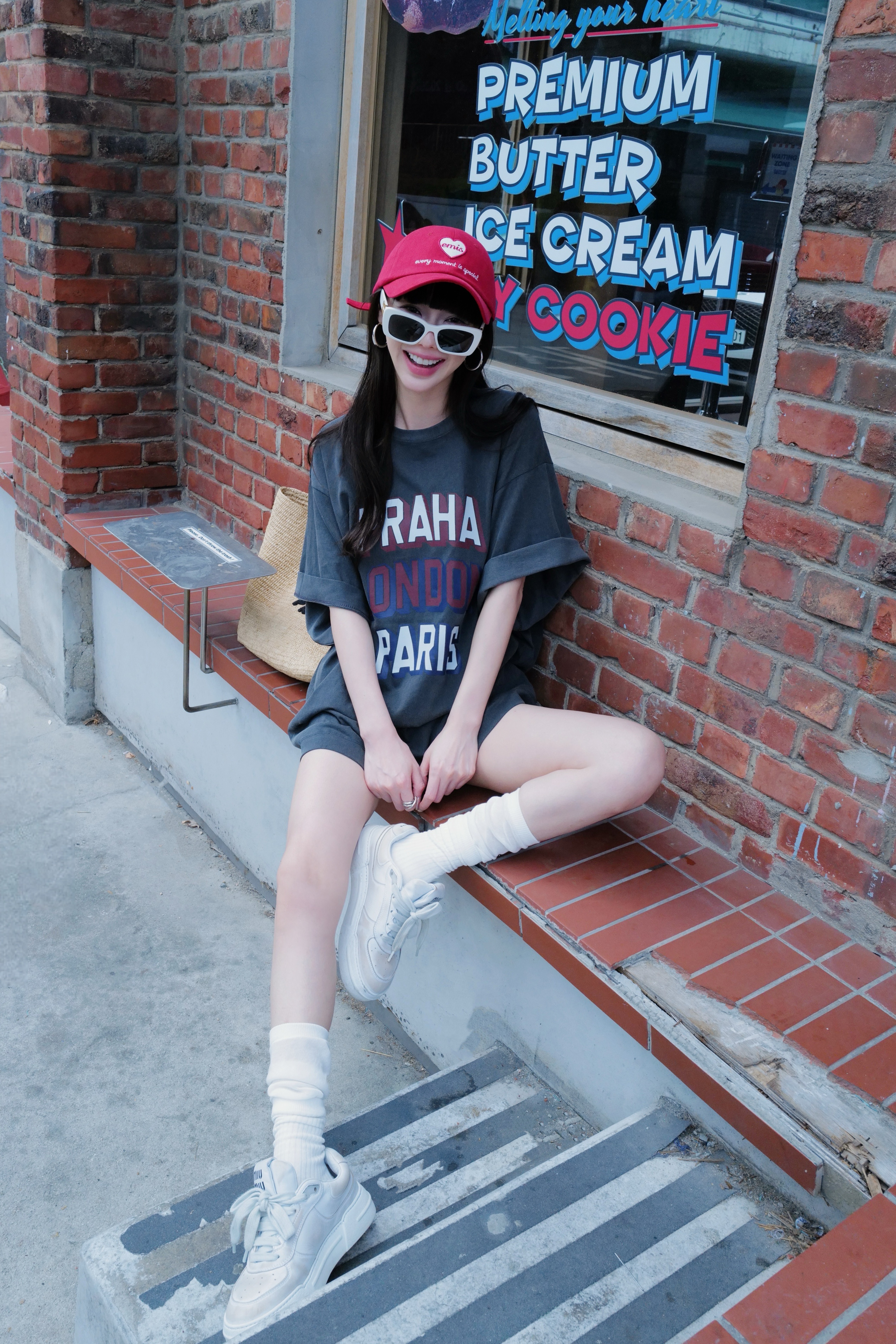 (現貨) 假兩件異材質長襪 GF42