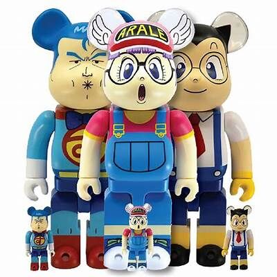 BEARBRICK  IQ博士 小雲 & 小寶寶 & 超人 DR. SLUMP 100% & 400% SET OF 3