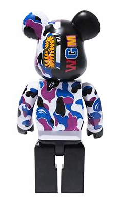 BEARBRICK BAPE CAMO SHARK (HK EXCLUSIVE PURPLE Ver.) 100% & 400%