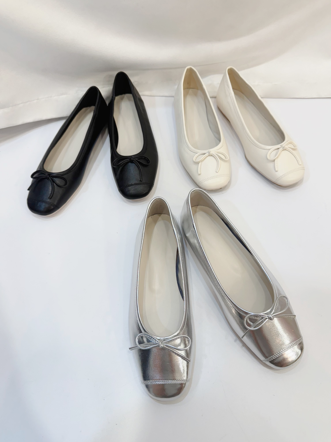 軟料蝴蝶結娃娃鞋