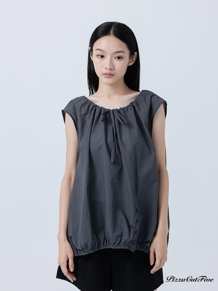 [SALE]輕透泡泡無袖長版上衣 ThePeacePiece TPP252411006