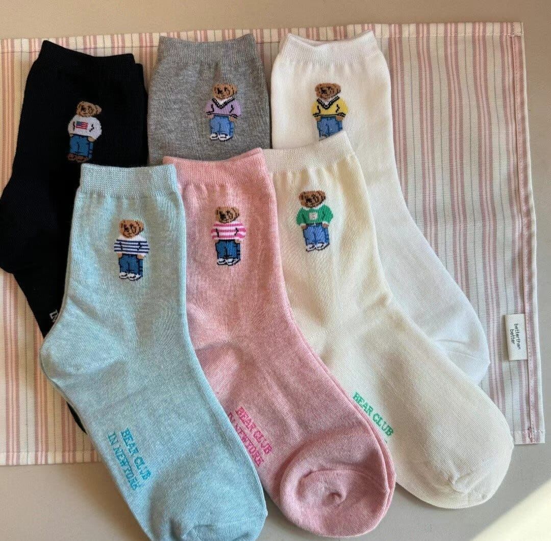 CT4474 熊仔長款女裝襪 (任選5對$75 / 任選10對$138)