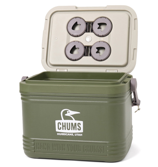 CHUMS Camper Cooler 18L – Olive green | Japanese-Style Outdoor Ice Chest / Cooler Box for Camping & Picnic (JUN25)