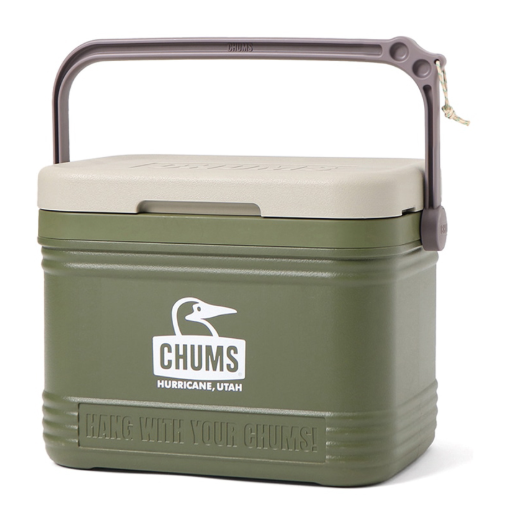 CHUMS Camper Cooler 18L – Olive green | Japanese-Style Outdoor Ice Chest / Cooler Box for Camping & Picnic (JUN25)