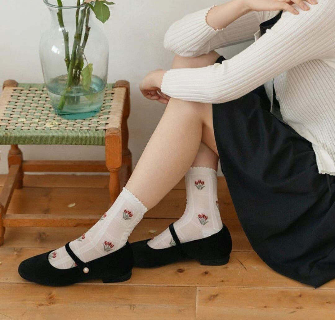 CT4477 花束長款女裝襪 (任選5對$75 / 任選10對$138)