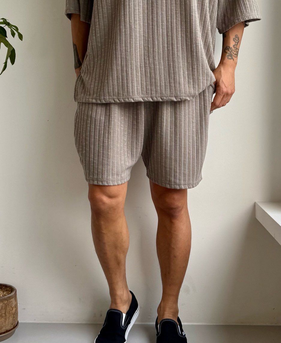 淨色暗直紋短褲 PEACOCK-136P