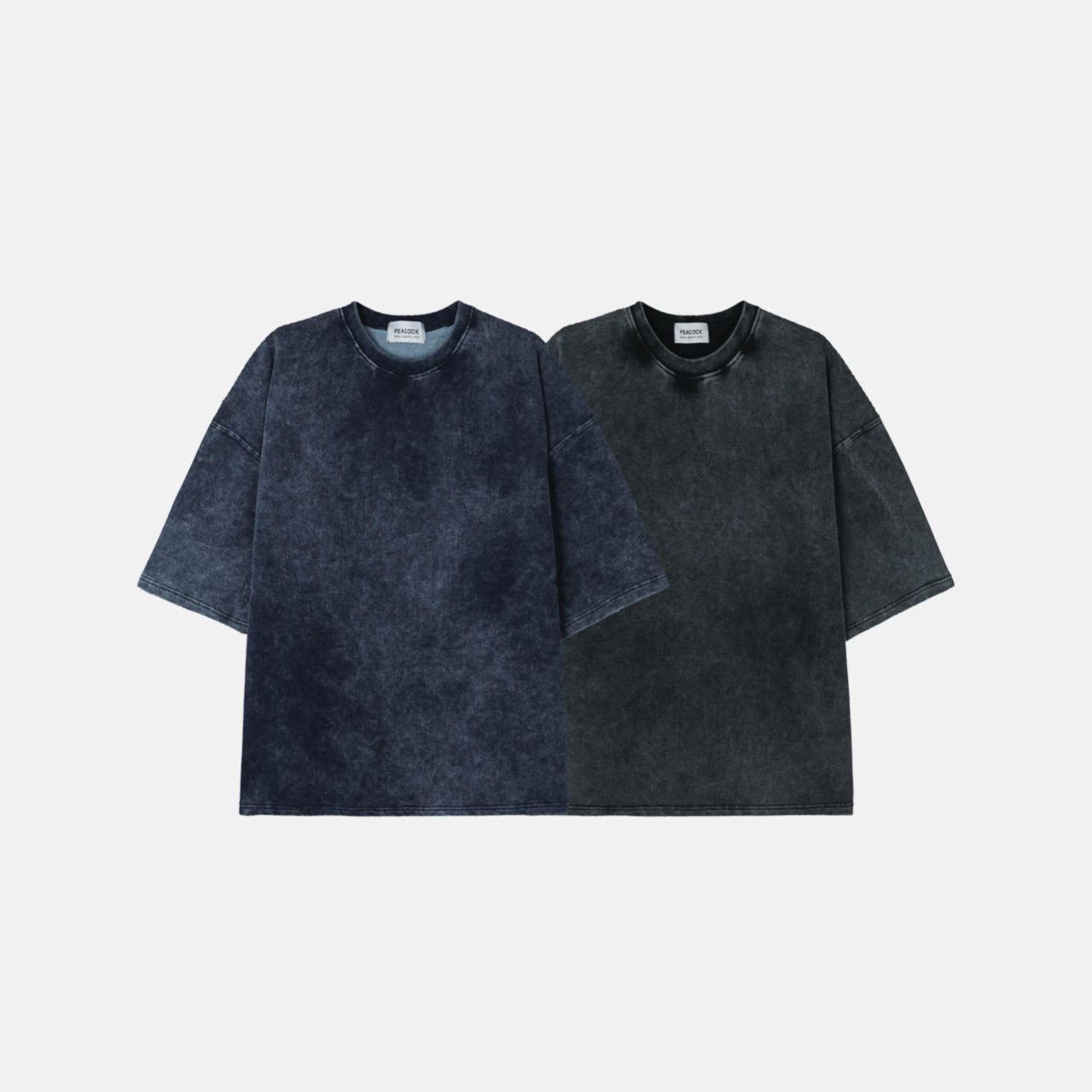 洗水淨色短袖Tee PEACOCK-138T