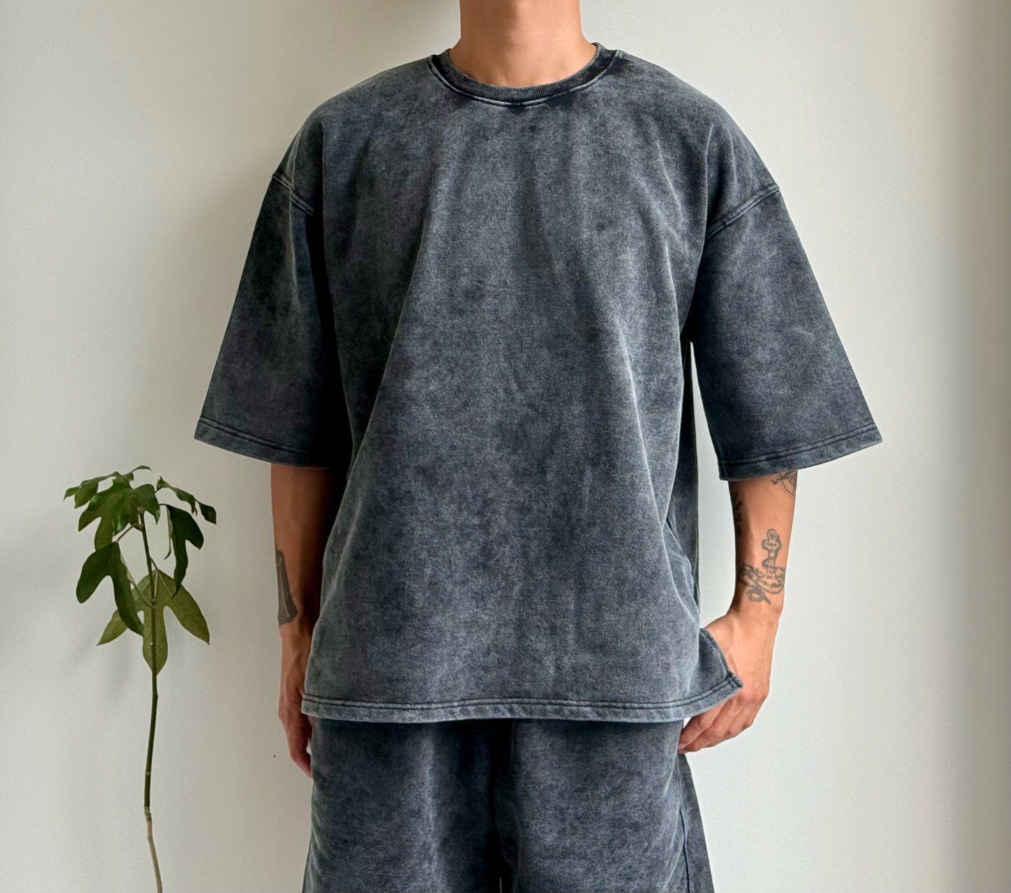 洗水淨色短袖Tee PEACOCK-138T