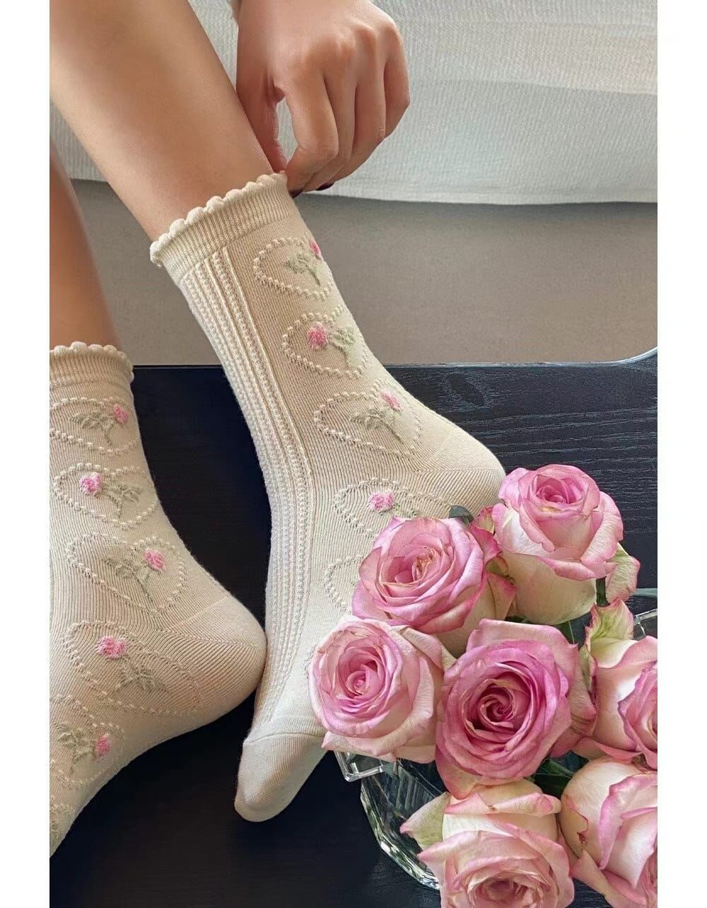 CT4479 心形花束長款女裝襪 (任選5對$75 / 任選10對$138)