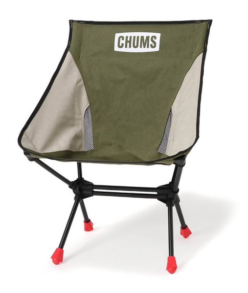 CHUMS Compact Chair – Booby Foot Low Type, Foldable & Portable | Olive Green- Unisex Outdoor Camping Seat (JUN25)