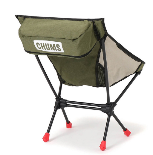 CHUMS Compact Chair – Booby Foot Low Type, Foldable & Portable | Olive Green- Unisex Outdoor Camping Seat (JUN25)