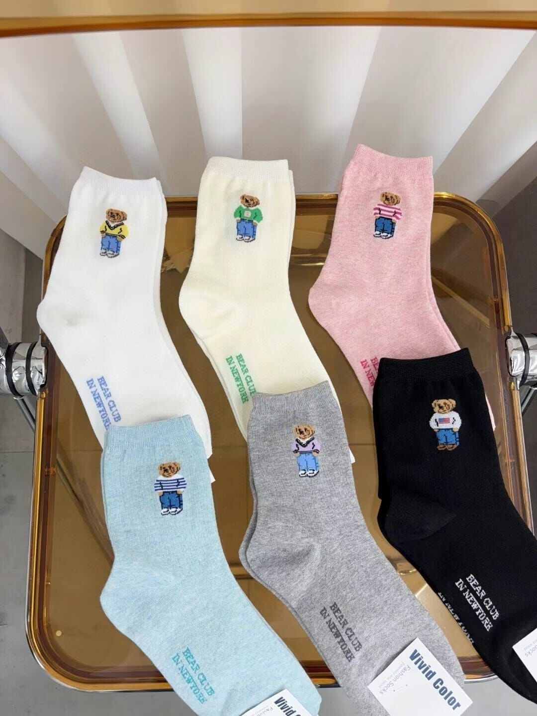 CT4488 站立小熊長款女裝襪 (任選5對$75 / 任選10對$138)