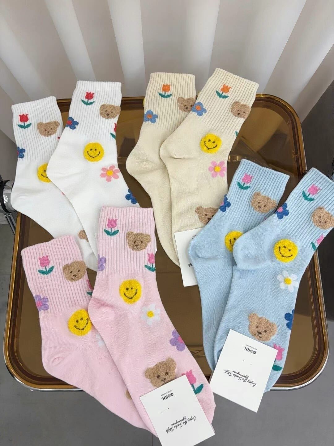 CT4478 可愛圖案長款女裝襪 (任選5對$75 / 任選10對$138)