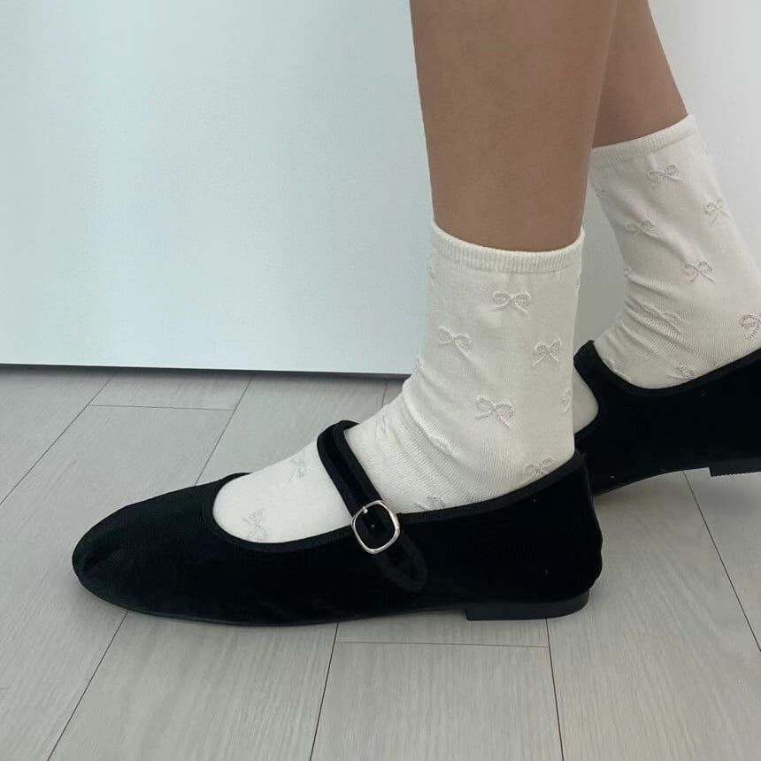 CT4496 蝴蝶結暗花束口長襪(上排)  (任選5對$75 / 任選10對$138)