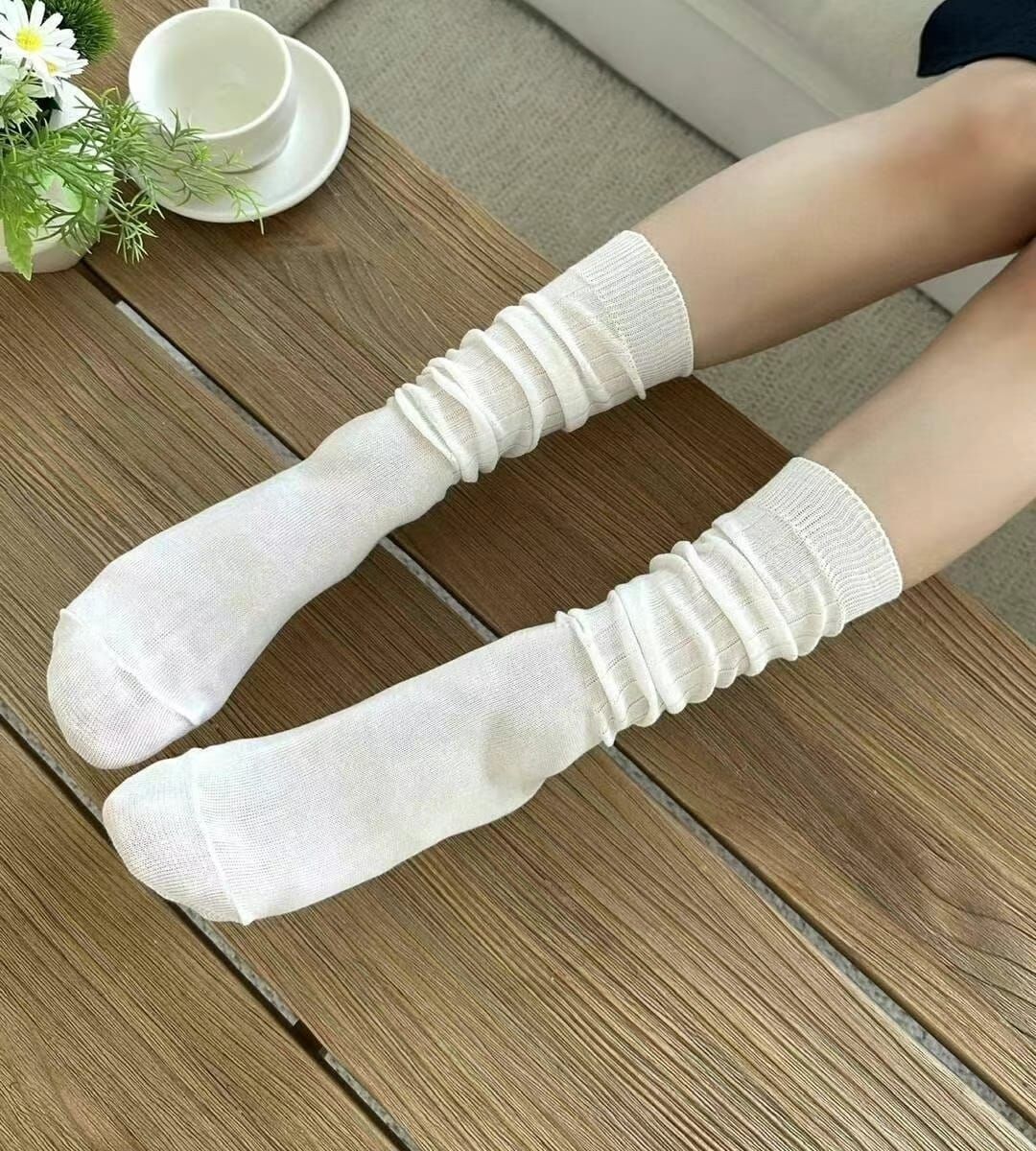 CT44103 📭條紋薄式小腿襪 (任選2對$68 / 任選4對$128)