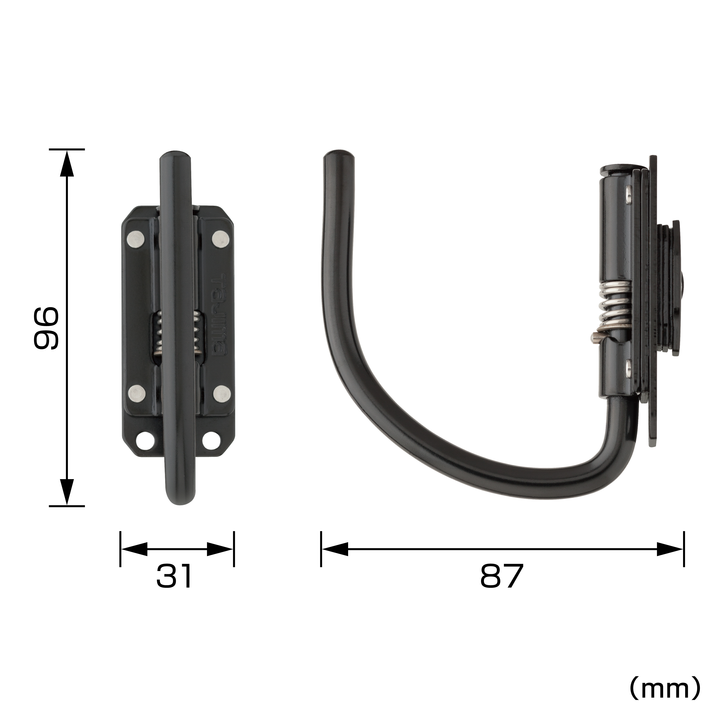 TAJIMA快扣式鋼製工具掛勾 J 型 可折 窄版SFSKHI-JF