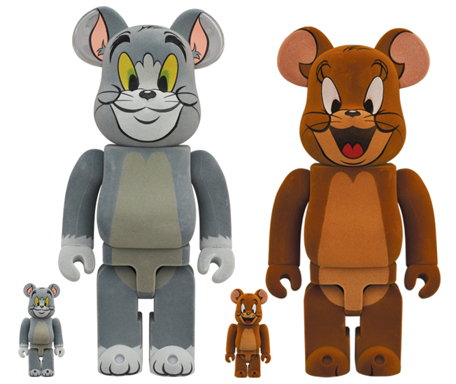 BEARBRICK TOM & JERRY FLOCKY Ver. (TOM AND JERRY) 100% & 400% SET OF 2