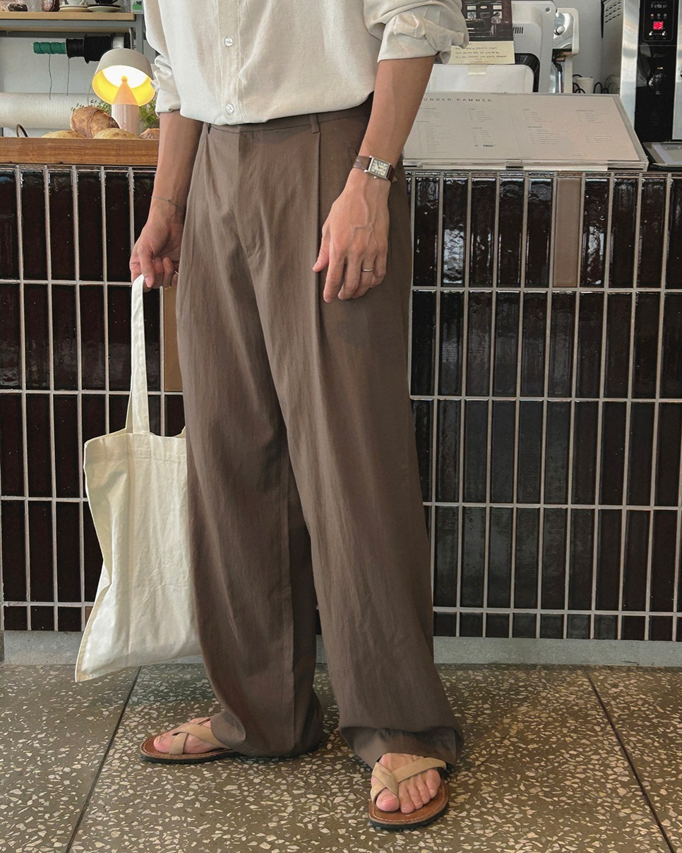 夏日涼爽後綁帶休閒褲